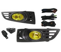 Honda Accord 2DR 4 Car Option Fog Light Kit - Yellow - LHF-HA032-YL