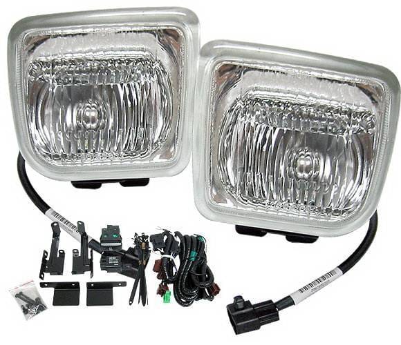 Honda Civic 4DR 4 Car Option Square Fog Light Kit - Clear - LHF-HC964C
