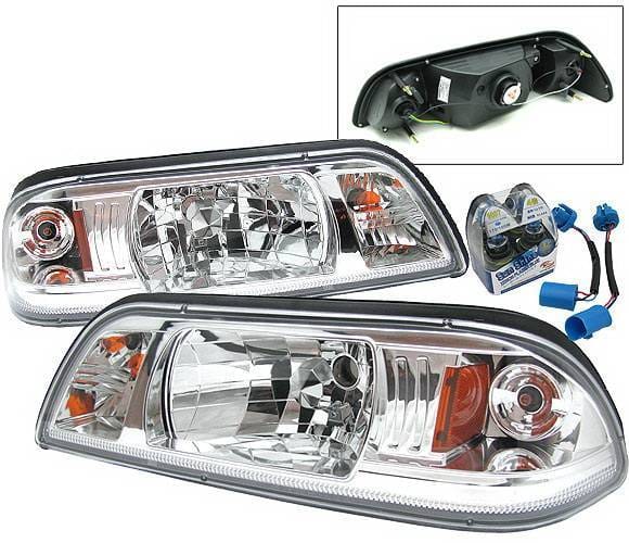 Ford Mustang 4 Car Option Headlights - Chrome - 1PC - LH-FM87C-YD