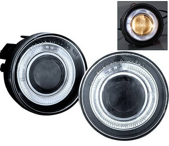 Dodge Durango 4 Car Option Halo Projector Fog Light Kit - Clear - LHFP-DD01C-WJ