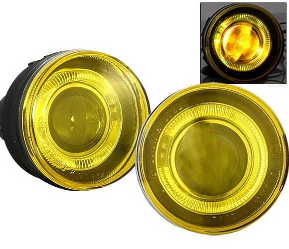 Dodge Durango 4 Car Option Halo Projector Fog Light Kit - Yellow - LHFP-DD01YL-WJ