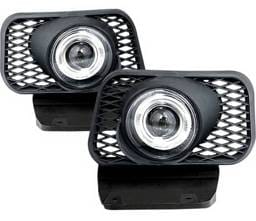 Chevrolet Avalanche 4 Car Option Halo Projector Fog Light Kit - Smoke - LHFP-CSV03SM-WJ