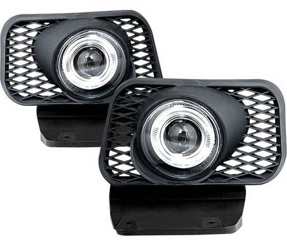 Chevrolet Silverado 4 Car Option Halo Projector Fog Light Kit - Smoke - LHFP-CSV03SM-WJ