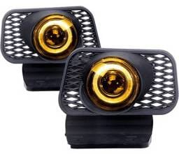 Chevrolet Avalanche 4 Car Option Halo Projector Fog Light Kit - Yellow - LHFP-CSV03YL-WJ