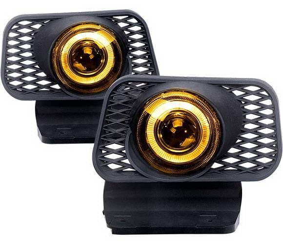 Chevrolet Avalanche 4 Car Option Halo Projector Fog Light Kit - Yellow - LHFP-CSV03YL-WJ