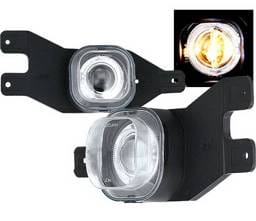 Ford F250 4 Car Option Halo Projector Fog Light Kit - Clear - LHFP-FF25099C-WJ