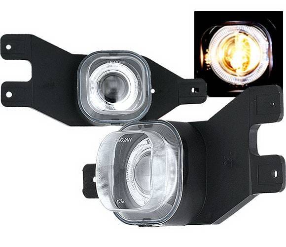 Ford F250 4 Car Option Halo Projector Fog Light Kit - Clear - LHFP-FF25099C-WJ