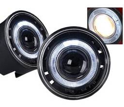 Jeep Grand Cherokee 4 Car Option Halo Projector Fog Light Kit - Clear - LHFP-JGC04C-WJ