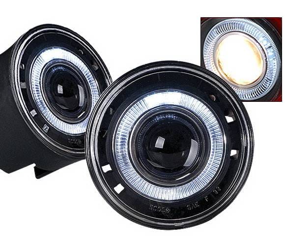 Jeep Grand Cherokee 4 Car Option Halo Projector Fog Light Kit - Clear - LHFP-JGC04C-WJ