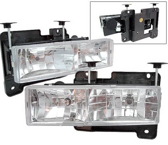 Chevrolet C10 4 Car Option Headlights - Chrome - LH-GC88-KS