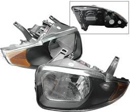 Chevrolet Cavalier 4 Car Option Headlights - Black with Amber Reflector - LH-GCA03BC-KS