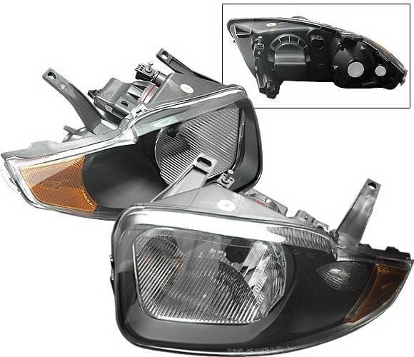 Chevrolet Cavalier 4 Car Option Headlights - Black with Amber Reflector - LH-GCA03BC-KS