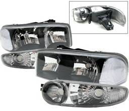 GMC Sierra 4 Car Option Headlights - Black - LH-GY00JB-6