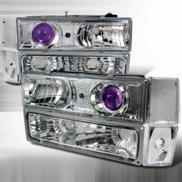 Chevrolet C10 Custom Disco Clear Projector Lights - LBCLHP-C1088B