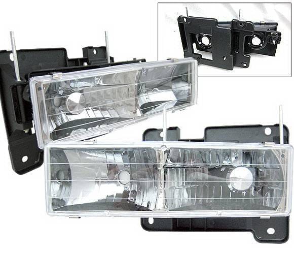 GMC C10 4 Car Option Headlights - Crystal - LH-GC88CC-2