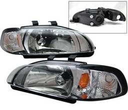 Honda Civic 4DR 4 Car Option Headlights - Chrome - 1PC - LH-HC924C-1