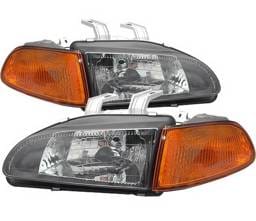 Honda Civic 2DR 4CarOption Headlights - LH-HC92BA-DP
