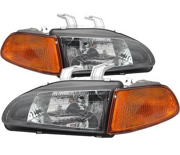 Honda Civic 2DR 4CarOption Headlights - LH-HC92BA-DP