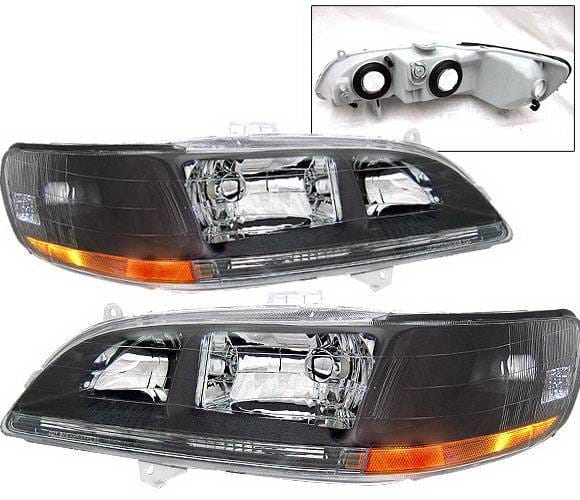 Honda Accord 4 Car Option JDM Headlights - Black - LH-HA98B