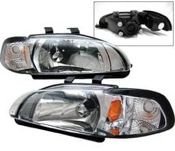 Honda Civic 2DR 4 Car Option Headlights - Chrome - 1PC - LH-HC923C-1-A