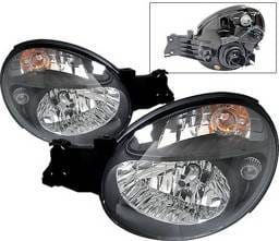 Subaru Impreza 4 Car Option Morette Style Headlights - Black - LH-SI02B-KS