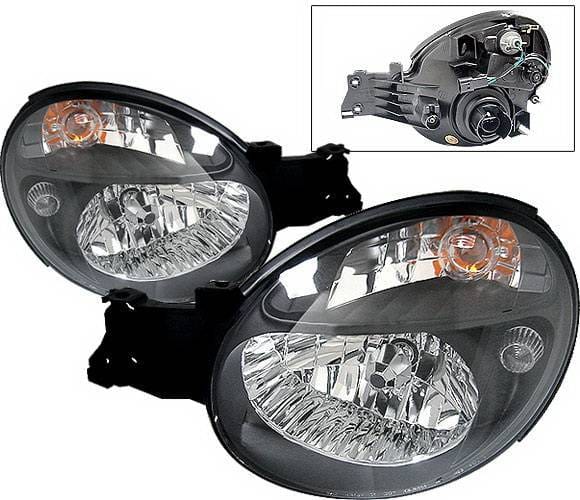 Subaru Impreza 4 Car Option Morette Style Headlights - Black - LH-SI02B-KS