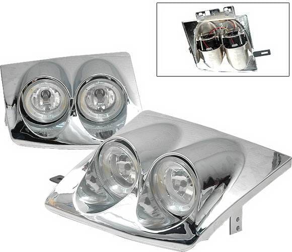 Nissan 200SX 4 Car Option Dual Halo Headlights - Chrome - LH-N240SX89C