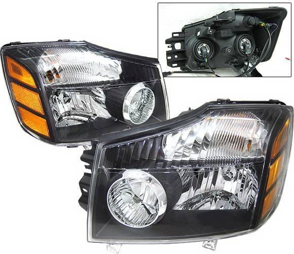 Nissan Armada 4 Car Option Headlights - Black - LH-NTIT04B-KS