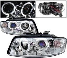 Audi A4 4 Car Option LED Halo Projector Headlights - Chrome - 1PC - LP-AA401CB-YD