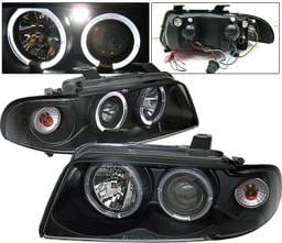 Audi A4 4 Car Option LED Halo Projector Headlights - Black - 1PC - LP-AA495BB-YD