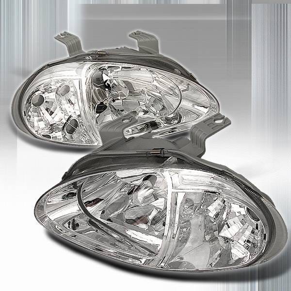 Honda Del Sol Custom Disco Chrome Headlights - 1PC - LCLH-DEL931PC