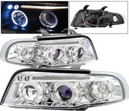 Audi A4 4 Car Option LED Halo Projector Headlights - Chrome - 1PC - LP-AA496CB-5