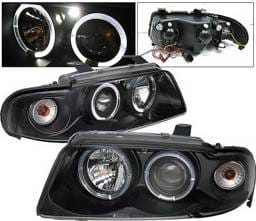 Audi A4 4 Car Option LED Halo Projector Headlights - Black - 1PC - LP-AA499BB-YD