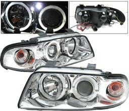 Audi A4 4 Car Option LED Halo Projector Headlights - Chrome - 1PC - LP-AA499CB-YD