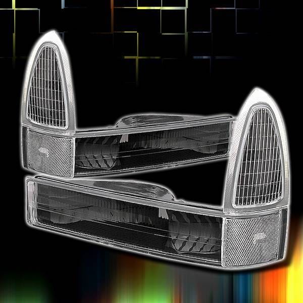 Ford F250 Custom Disco Black Corner Lights - LC-F25099JM-KS