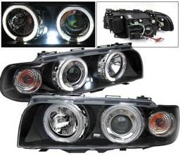BMW 7 Series 4 Car Option Halo Projector Headlights - Black - LP-BE38BC-YD