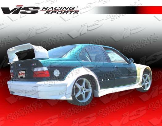 BMW 3 Series VIS Racing GT Widebody Rear Bumper - 92BME364DGTWB-002