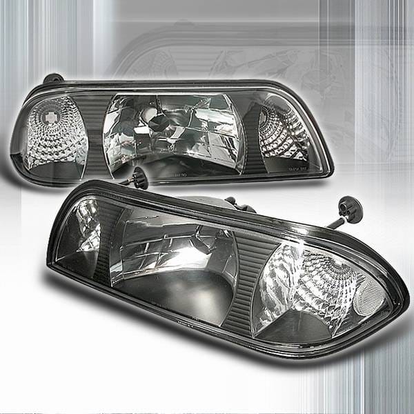 Ford Mustang Custom Disco Black Headlights - 1PC - LCLH-MUS87JM1PC