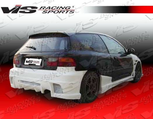Honda Civic HB VIS Racing J Speed Rear Bumper - 92HDCVCHBJSP-002