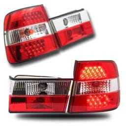 BMW E34 5 SERIES RED CLEAR  LED