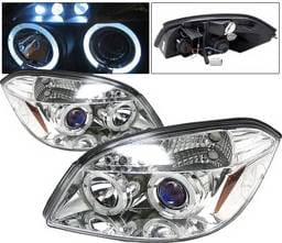 Chevrolet Cobalt 4 Car Option LED Halo Projector Headlights - Chrome - LP-CCBT05CB-5