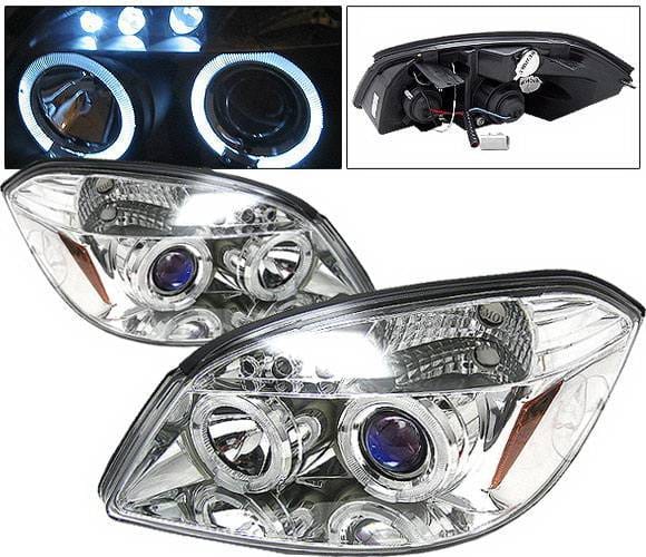 Chevrolet Cobalt 4 Car Option LED Halo Projector Headlights - Chrome - LP-CCBT05CB-5