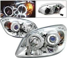 Chevrolet Cobalt 4 Car Option LED Halo Projector Headlights - Chrome CCFL - LP-CCBT05CB-KS