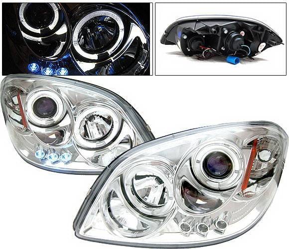 Chevrolet Cobalt 4 Car Option LED Halo Projector Headlights - Chrome - LP-CCBT05CB-YD