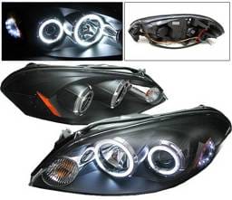 Chevrolet Impala 4 Car Option CCFL LED Halo Projector Headlights - Black - LP-CIM06BF-KS