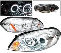 Chevrolet Impala 4 Car Option CCFL LED Halo Projector Headlights - Chrome - LP-CIM06CF-KS
