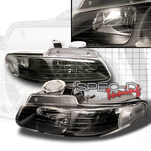 Dodge Caravan Custom Disco Black Headlights - LH-CAR96JM-KS