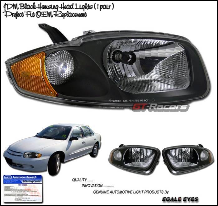 Chevrolet Cavalier Custom Disco Black Headlights - LH-CAV03JM-KS