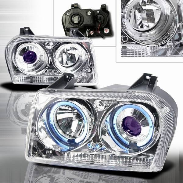 Chrysler 300 Custom Disco Chrome Projector Headlights - LHP-30005B-YD