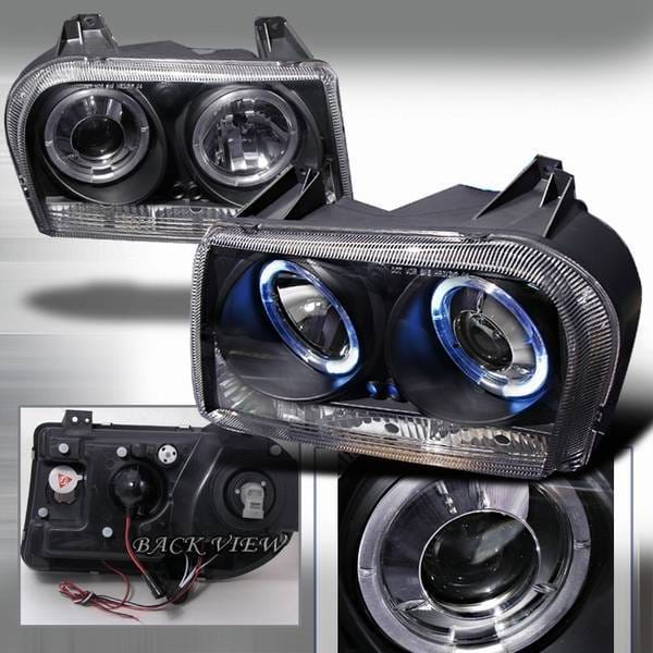 Chrysler 300 Custom Disco Black Projector Headlights - LHP-30005JM-YD